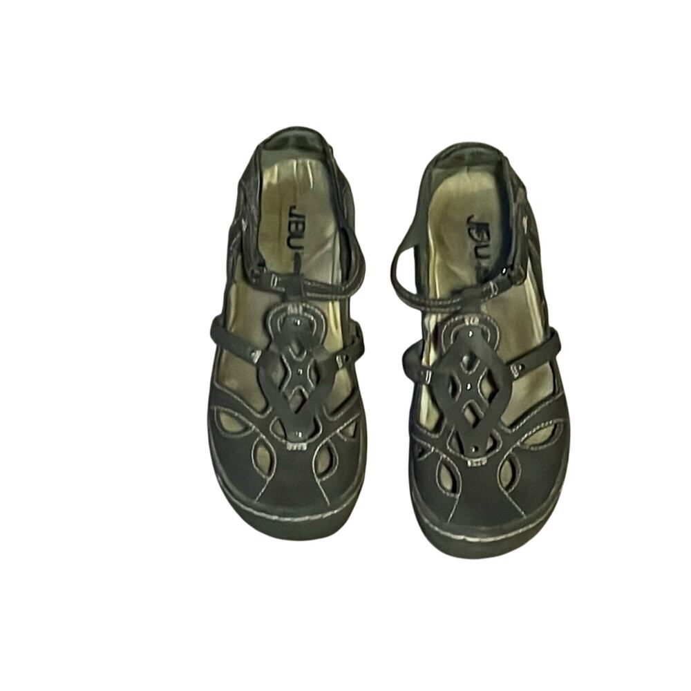 JBU Gray Leather Sandals. 7.5